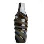 Khurja Pottery Flower Vase Baldar Shape Bottle Green Colour Size 10 Inches