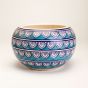 Khurja Pottery Outdoor Pot – Apple Shape, Light Green, Big Size (6 Inches)