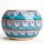 Khurja Pottery Indoor Pot Apple Shape || Light Green Colour || Big Size 5 Inches || Saras Aajeevika