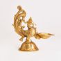 Antique Brass Mayur Deepak Medium | Brass Deepak | Puja Essentials | Mayur Shaped Deepak | Handcrafted Brass Work