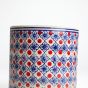 Khurja Pottery Outdoor Pot Pipe Shape || Red and Blue Colour || Large Size 6 Inches || Saras Aajeevika
