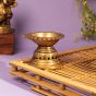Elegant Antique Brass Single Deepak| Puja Essentials |Handmade Brass Deepak | Single Deepak on Stand