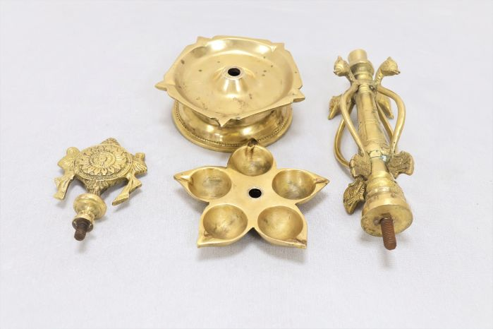 Five Diya Brass Lamp | SHG Product | Uttar Pradesh | Devotional | Traditional | Auspicious