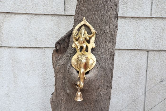 Ganesh with Bell Brass Idol | SHG Product | Uttar Pradesh | Devotional | Traditional | Auspicious