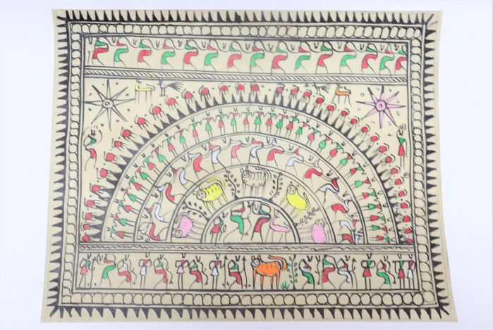  Pattachitra T Silk Tribal 11"*8" (5)