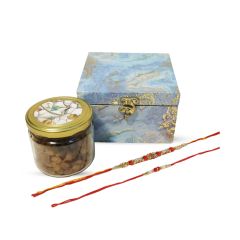 Two Rakhi Gift Box with Raisin || Rakhi Special Gift Box || Saras Aajeevika