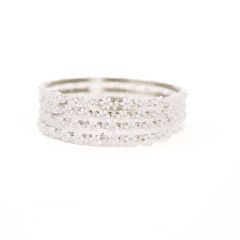 Beads Bangles || White Color || Set of 4 || Saras Aajeevika