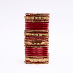 Lac Bangles || Red Color || Set of 20 || Saras Aajeevika