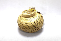  Bamboo Hanging Round Lamp 5In