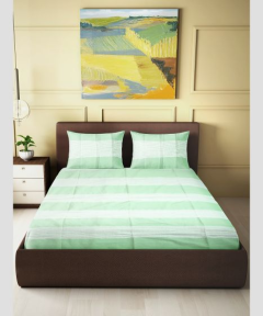  Bedspread Cotton Parrot White Line 90X100 Inch