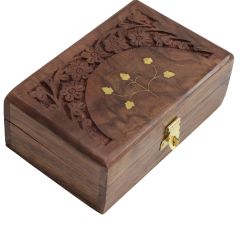 Wooden Storage Box 6*4 inch || Decorative Item || Sheesham Wood || Saras Aajeevika