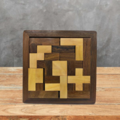Toy Tetris Game Wooden Square | Toy for Kids | Handmade Toys | Wooden Toys