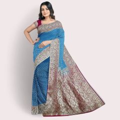 Banarsi Pure Ketan Saree with Golden Zari || Saras Aajeevika