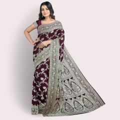 Banarsi Pure Ketan Saree with Golden Zari || Saras Aajeevika