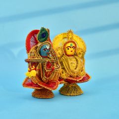 Handcrafted Radha Krishna Paddy Idol  || Saras Aajeevika