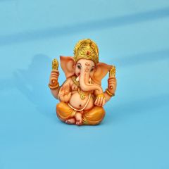 Polyrasin Ganesha || Orange Color || 5 inch || Saras Aajeevika