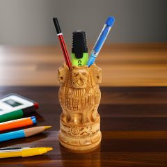 Ashoka Piller Pen Stand 5" || 5 Inch || Natural Color || Saras Aajeevika