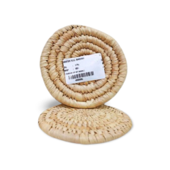 Handcrafted Natural Grass Coasters – Round (Set of 2)