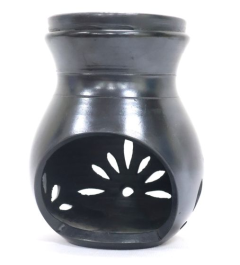 Black Pottery Aloma Lamp / Diffuser