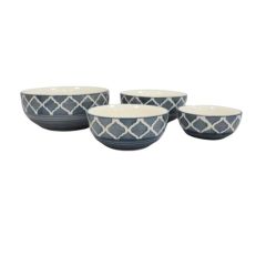 Khurja Pottery Soup Bowl White + Grey So4 | Saras Aajeevika