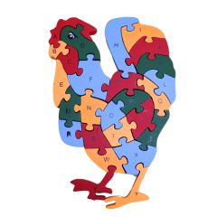 Wooden Puzzle Cock Bird || Multicolour || Saras Aajeevika