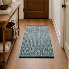 Cotton Runner 2*6 Ft || Color Blue & White || Saras Aajeevika