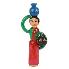 Pot Lady Big Green & Pink | Toy for Kids | Handmade Toys | Wooden home decor