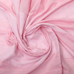 Bedspread Cotton Light Pink With White Line 90x100 (Double Bed Sheet with Pillow Cover)