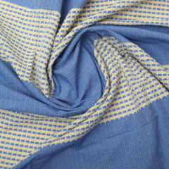  Bedspread Cotton Blue With Yellow 90x60 (Single Bed Sheet without Pillow Cover)