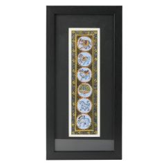 Miniature Painting Radha Krishana Silk With Frame 10*14"