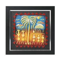  Walldecor Paper Mache Tribal 9.5 x 9.5 Inch
