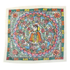Painting Madhubani Half 22X15" Silk