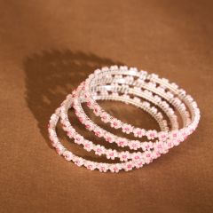 Beads Bangles || Pink Color || Set of 4 || Saras Aajeevika