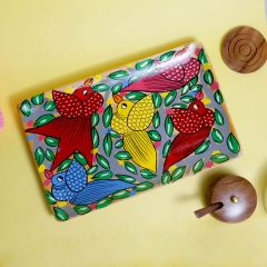 Pattachitra Painting Wooden Tray 8*12Inch || Saras Aajeevika