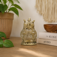 Dhokra Brass Owl || 4.5 inch || Saras Aajeevika