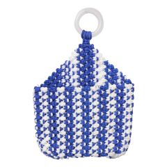 Macrame Remote Hanger Blue & White || Saras Aajeevika