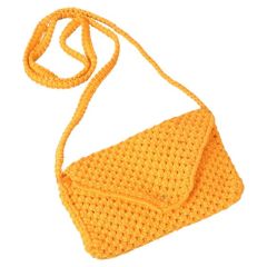 Vibrant Orange Macrame Slide Bag|Side Bags For Girls and Women|Bags