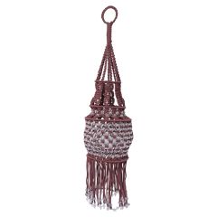 Macrame Light Jhumar Blue & White || Saras Aajeevika