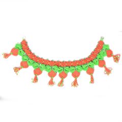 Macrame Toran Orange & Green || Saras Aajeevika