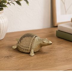 Dhokra Brass Jali Tortoise || 6 inch || Saras Aajeevika
