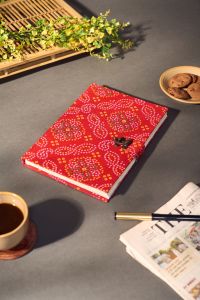 Diary Lock Diary Cotton Chunri Red 8*10 || Saras Aajeevika