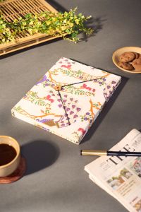Diary S-Cut Button Sheet || White With Peacock || 8*10 || Saras Aajeevika