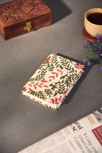 Diary Flower Page Green Red Petals 4*6 || Saras Aajeevika