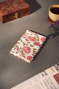 Diary Flower Page || White Base Pink Flower || 4x6 || Saras Aajeevika 