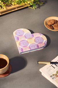 Diary Heart Shape || White Base Circle Tricolour (B,R,G) || 7x8 || Saras Aajeevika