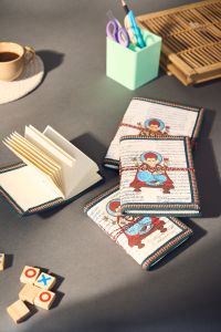 Diary bahi Devnagri Black Print || Ganpati White || 4 pcs || Saras Aajeevika