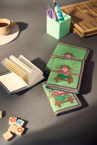 Diary Bahi Devnagri || Black Print Ganpati Green Color || 4 pcs || Saras Aajeevika