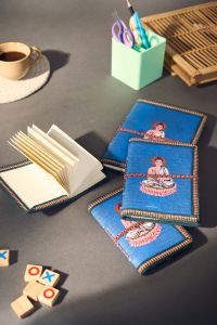 Diary Bahi Devnagri || Black Print Buddha || Blue Color || (4 pcs) || Saras Aajeevika