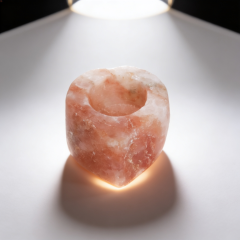 SARAS Aajeevika, Handcrafted | Himalayan Rock Salt Stand | SHG Product | Punjab | Rock Salt Stand | Heart Design