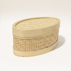 Bamboo Oval Box Large || Decorative Items || Brown || Saras Aajeevika